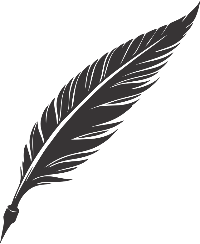 Pencil Drawn Quill Pen